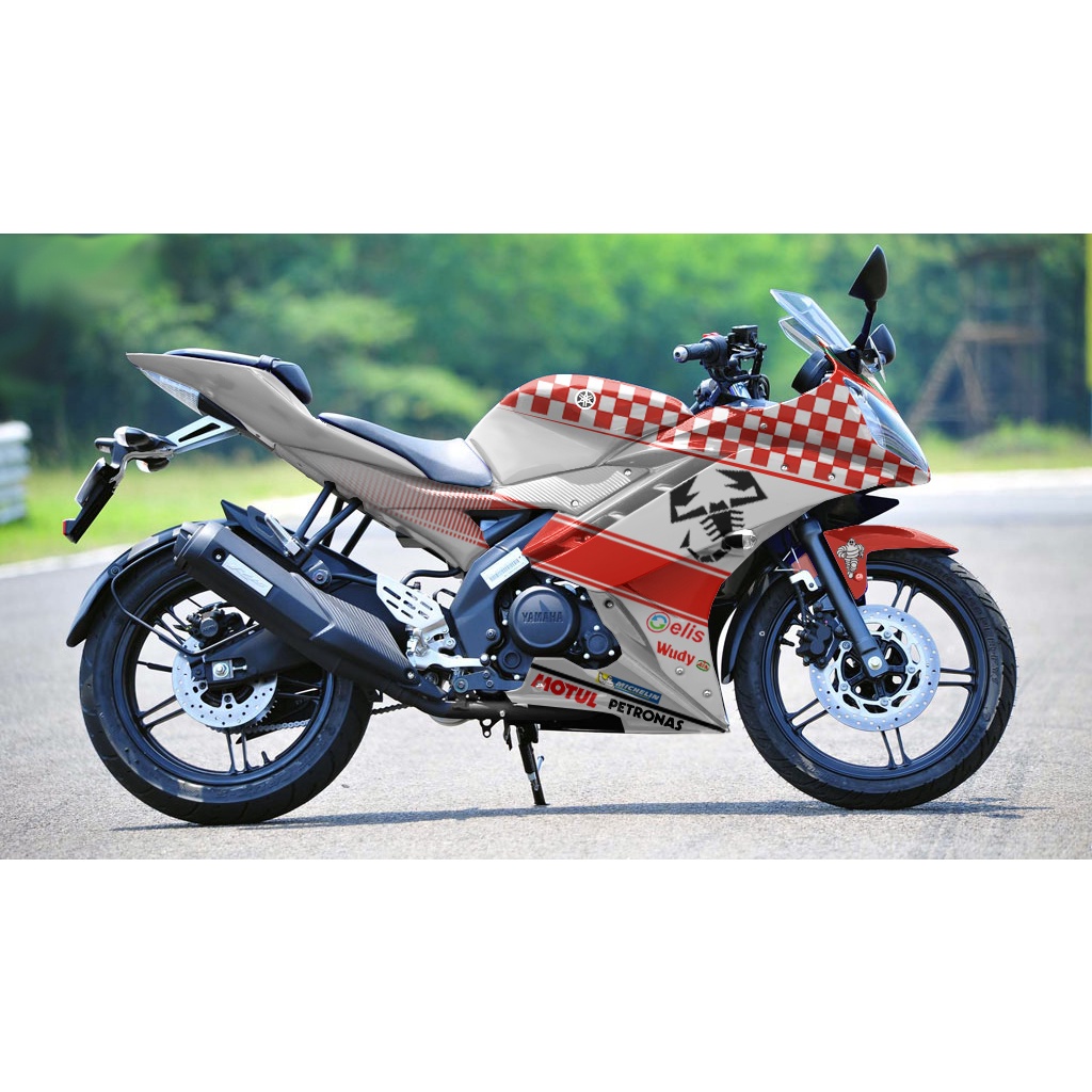 Stiker R15 V2 Merah Putih