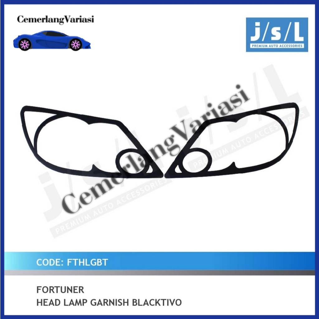 Garnis Depan Fortuner 2008 sd 2015 Head Lamp Garnish lama