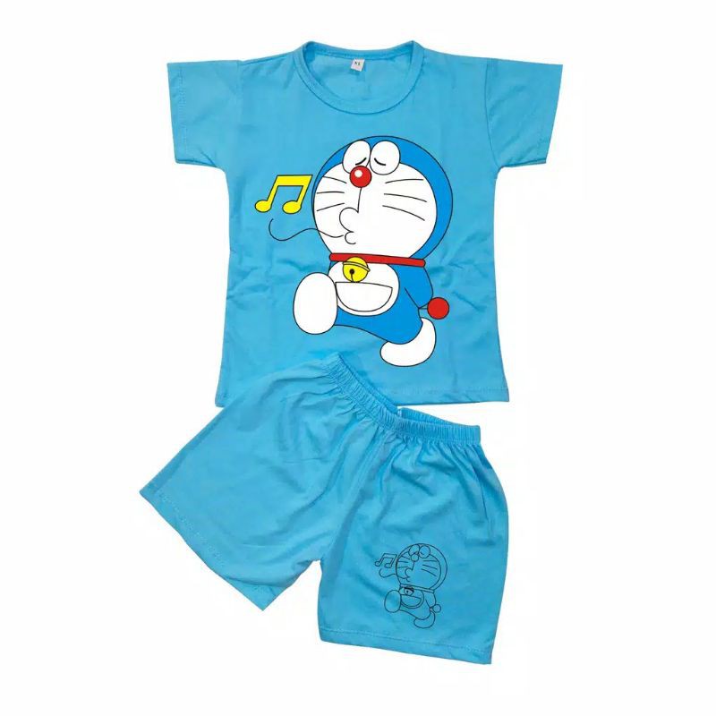 Jual Pakaian Doraemon Set / Pakaian Doraemon Anak / Baju Anak Lucu 0-8