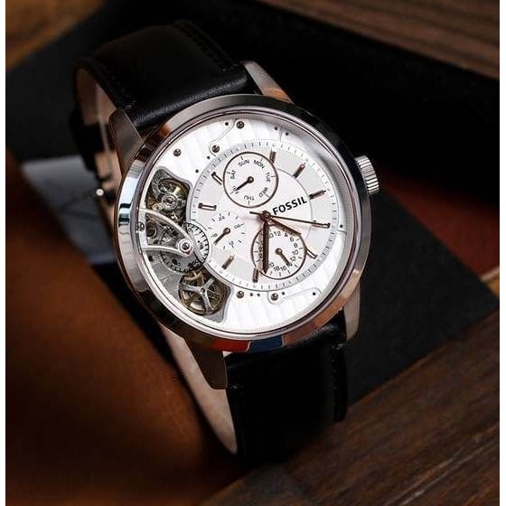 Langsung Order Fossil ME1164 townsman Twist Black Leather Berkualitas