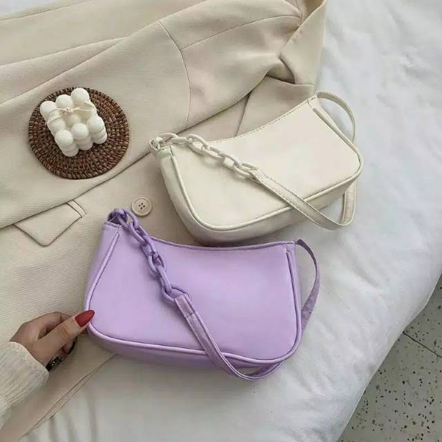 TAS BAHU ACRILIC LAVENDER/SHOULDER BAG POLOS