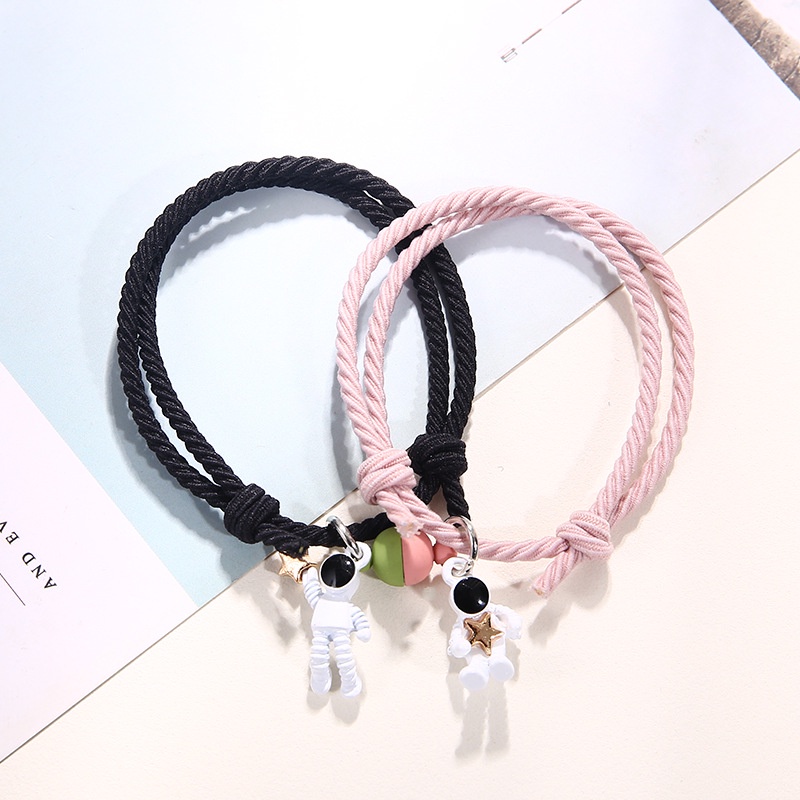 2 Pcs Gelang Couple Magnet Liontin Ombak Gunung