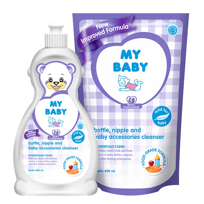 ♥BabyYank♥ My Baby Bottle Nipple &amp; Baby Accessories Cleanser Bottle 450 mL  Refill 400ml - Pencuci Botol Susu