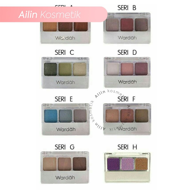 ORIGINAL - Wardah Eyeshadow 3 in 1 Warna Lengkap  by Ilegan.id