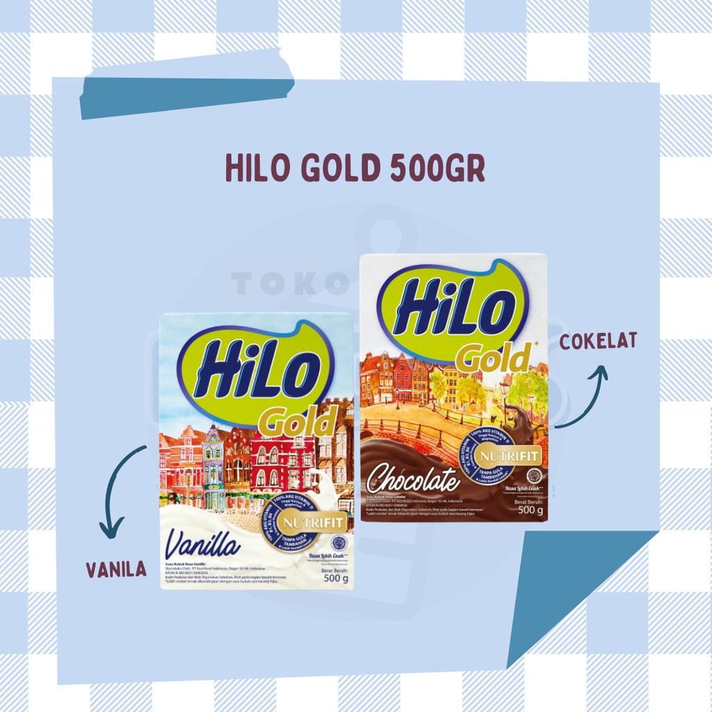 HILO GOLD 500GR / HILO GOLD VANILA / COKELAT / ORIGINAL