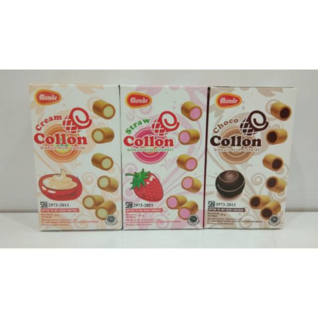 

Monde Collon Cream Vanilla, Chocolate & Strawberry 50 gr