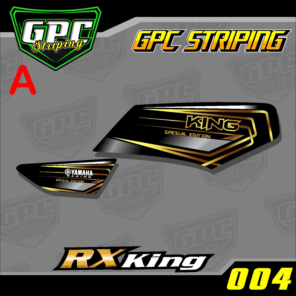 Striping Rx King - Stiker Variasi List Motor Rx King Merah Putih Biru GPC-004