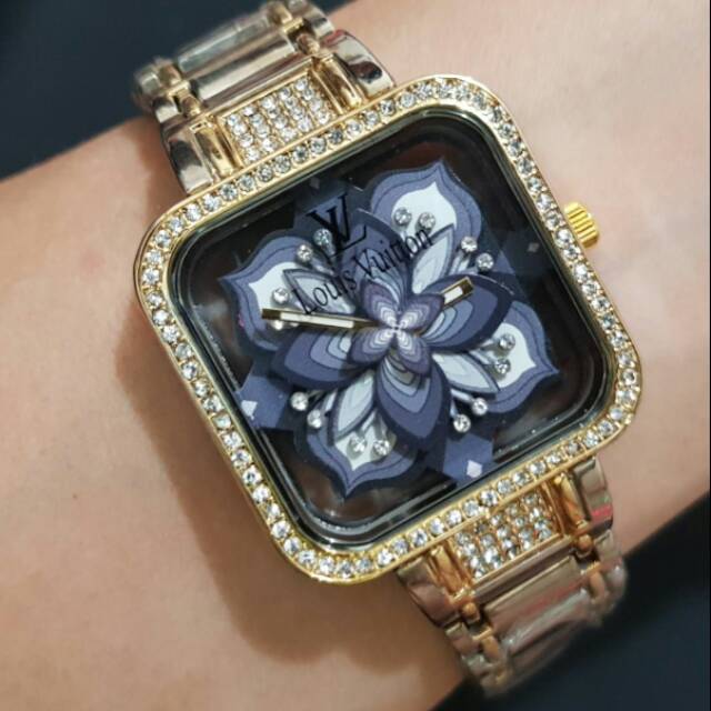 jam tangan wanita LV bunga