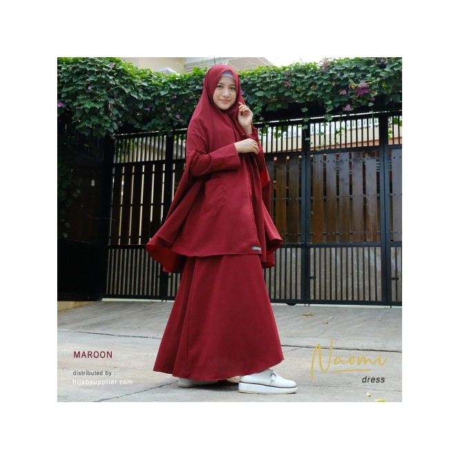 Naomi Dress ( Dress Only)/ Gamis Naomi Bahan Wolfis