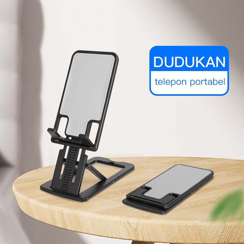 Mini Desktop Phone Holder Stand Hp / Stand Holder black/Adjustable iPad iPhone Android