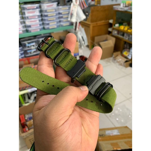 Strap Tali Jam Tangan G shock strap Nato zulu hijau 22mm