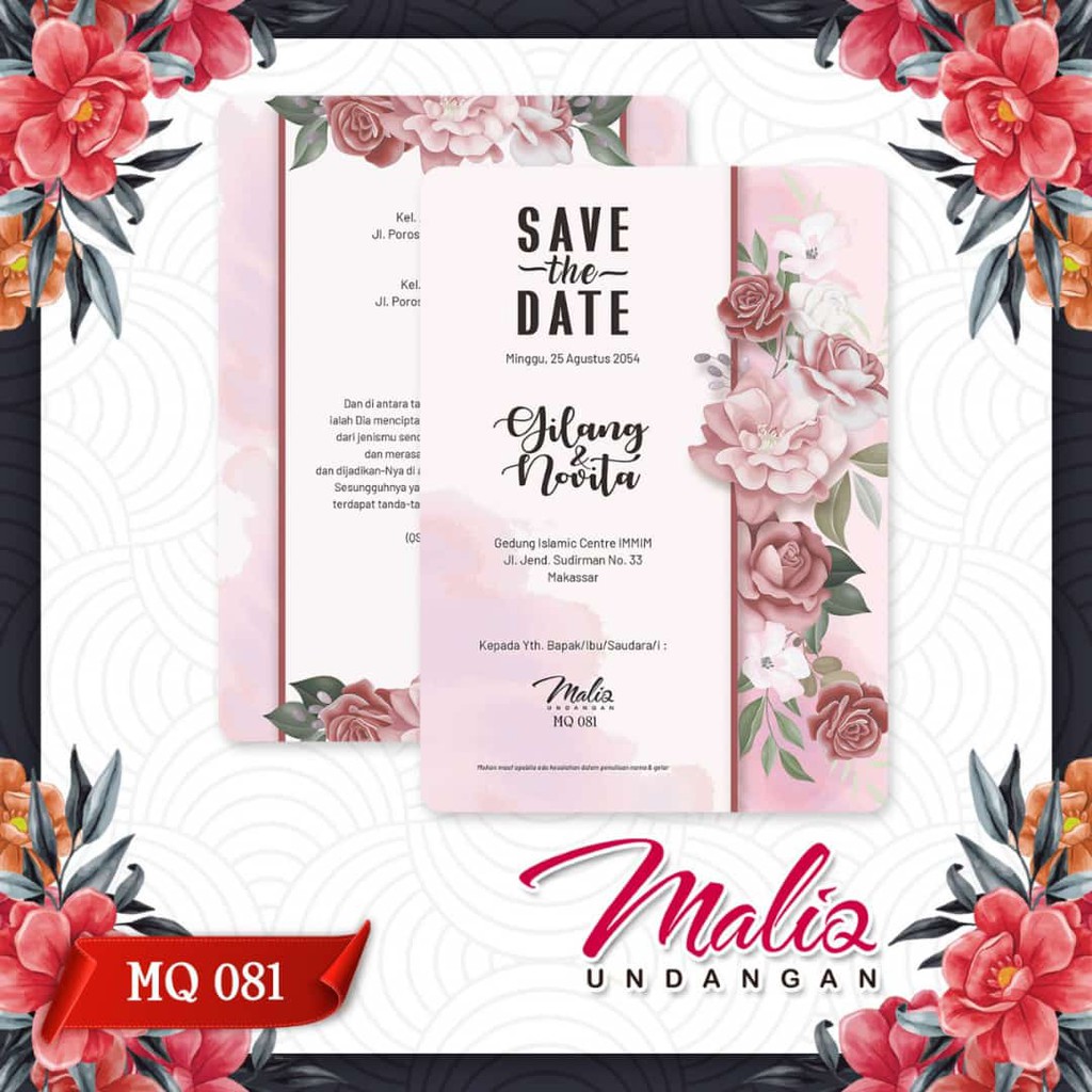 Blangko Undangan Maliq seri 81 / Undangan Pernikahan / Undangan Khitan