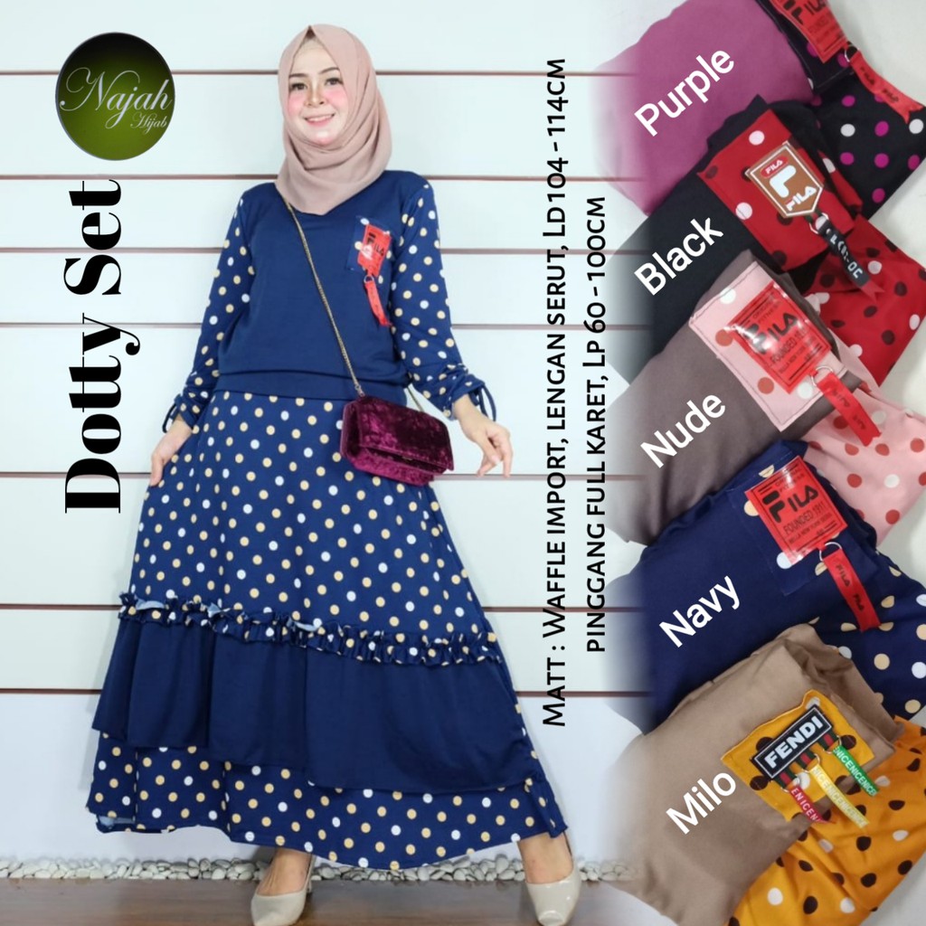 Dotty set By Najah | Suplier Hijab Solo| Grosir