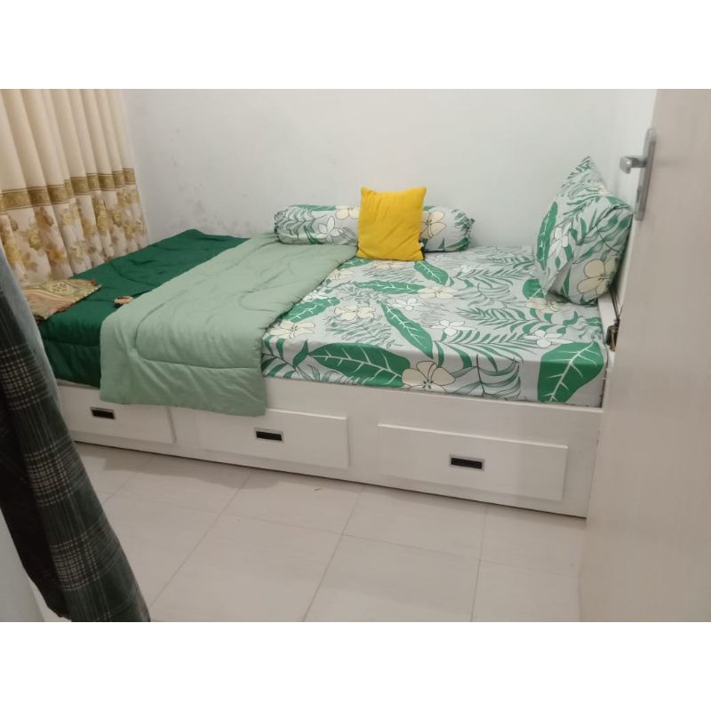 Tempat Tidur Dipan Jati Minimalis single