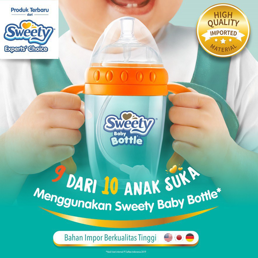 Sweety Baby Glass Bottle Blue / Pink 150 mL