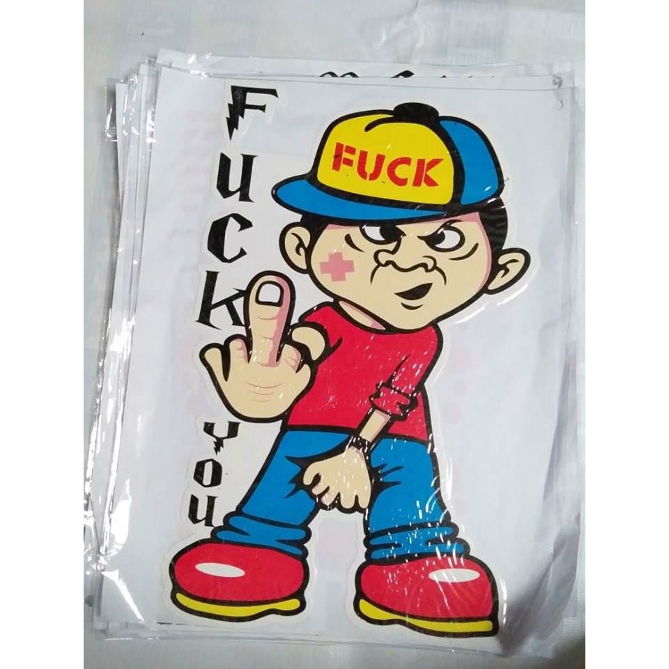 STICKER 33x26cm FUCK YOU GAUL KEREN Shopee Indonesia