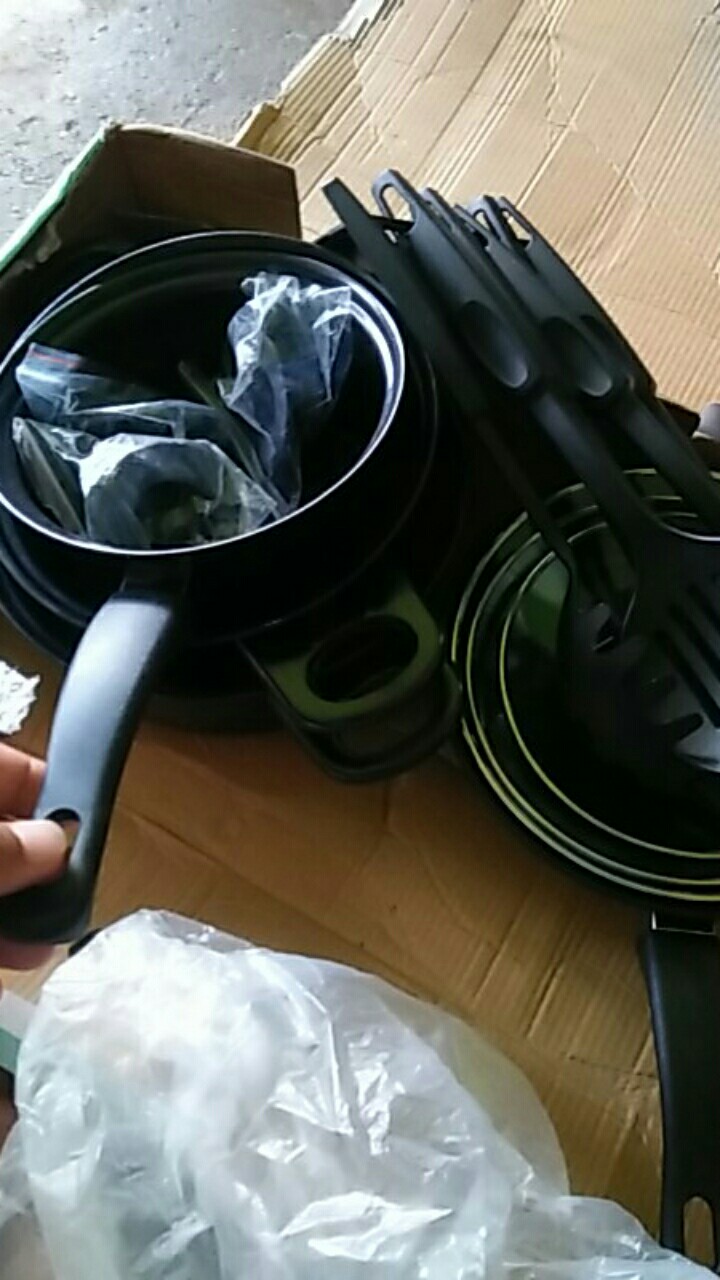 Set Pisau Dapur Isi 5pcs Hitam / Pisau Set 5 Pcs J13