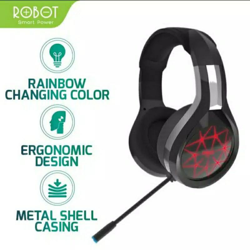 Robot RH-G10 Headphone Wired Gaming  with 7 Colour LED Light