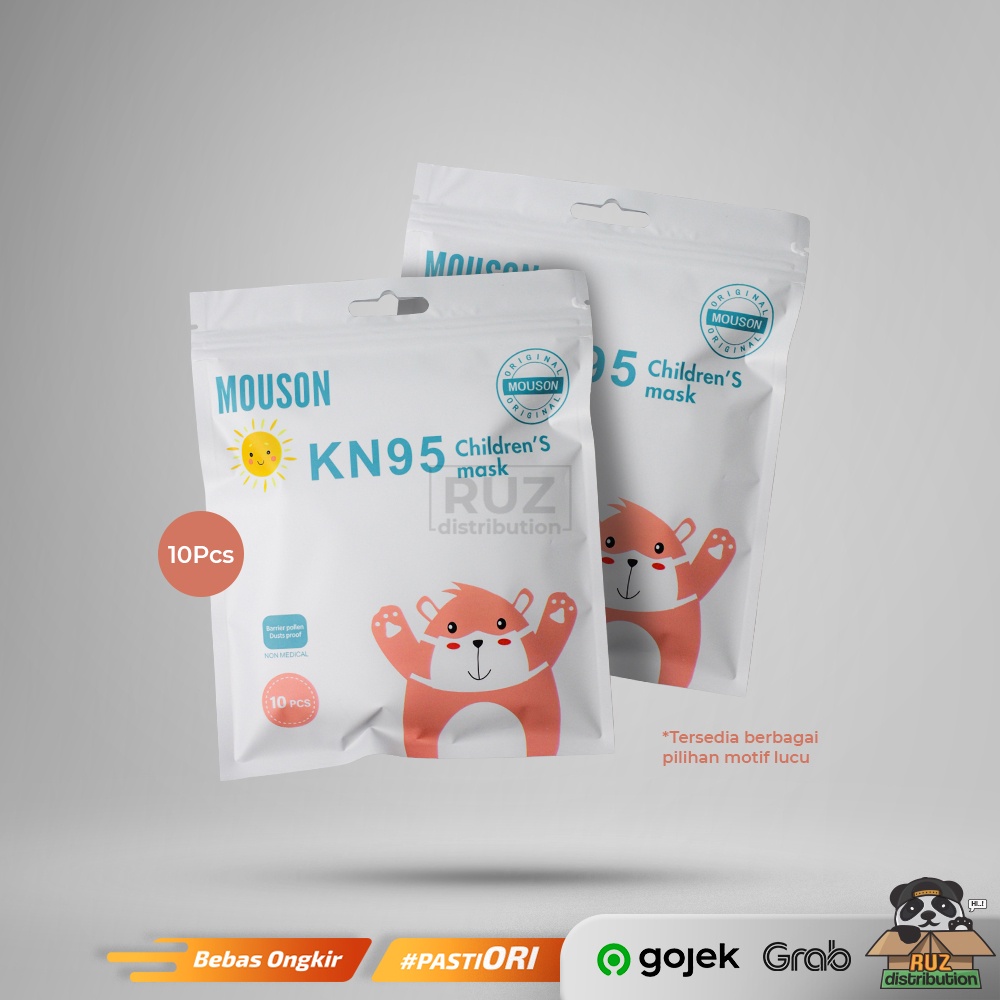 MOUSON Masker Anak KN95 5Ply Kids Face Mask KN 95 Isi 10