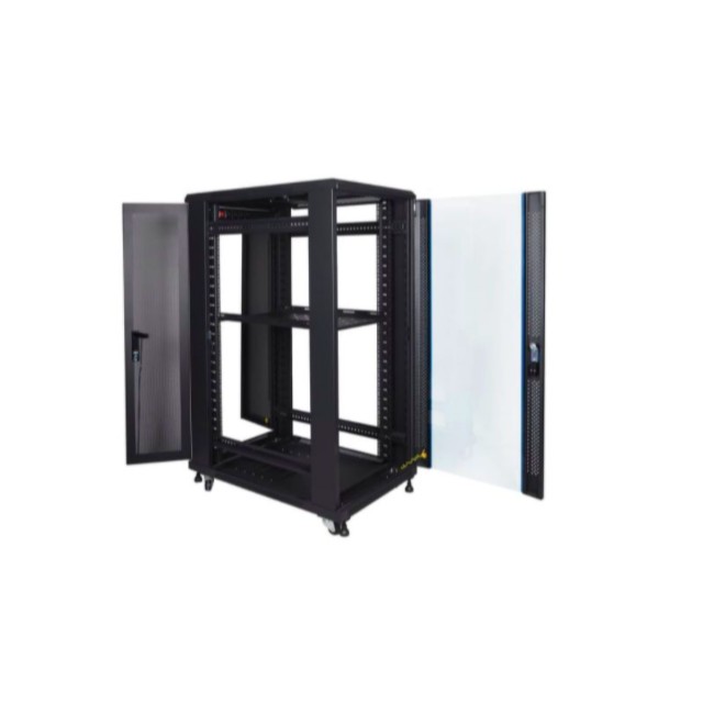 IR9027G - 27U Close Rack Depth 900mm Glass Door 19&quot; - INDORACK