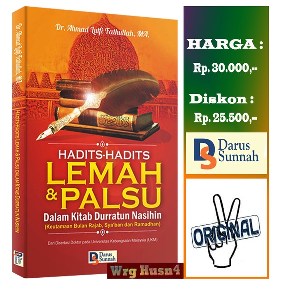 Buku Hadits-Hadits Lemah Dan Palsu Dalam Kitab Durratun Nasihin