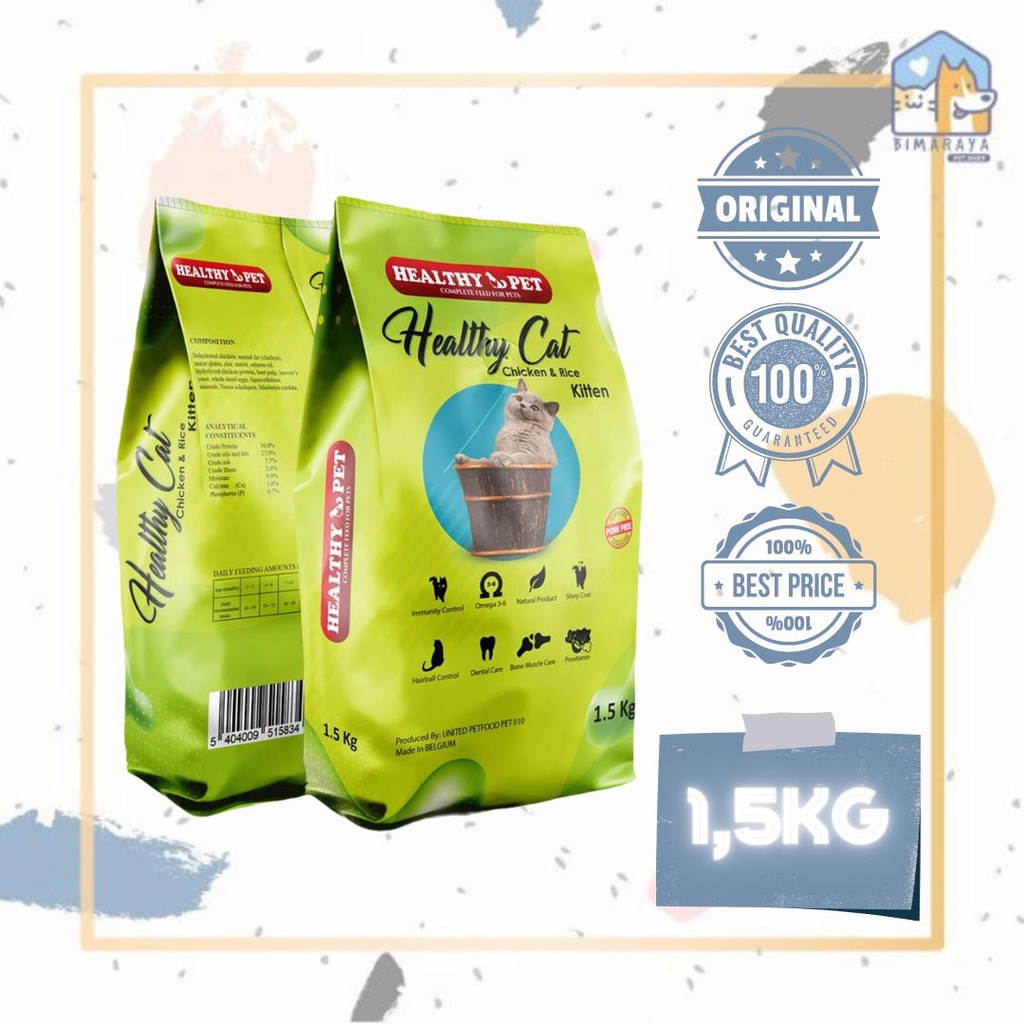 HEALTHY CAT PET KITTEN CHICKEN &amp; RICE 1,5 KG FRESHPACK