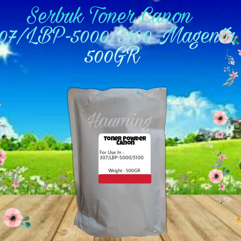 Serbuk Toner Canon CRG-107 307 707 CRG307 CRG707 LBP-5000 5100 LBP5000 LBP5100 Magenta 500gr