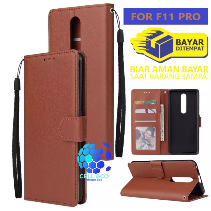 OPPO F11 PRO CASE FLIP WALLET LEATHER KULIT PREMIUM SARUNG BUKA TUTUP FLIP CASE OPPO F11 PRO