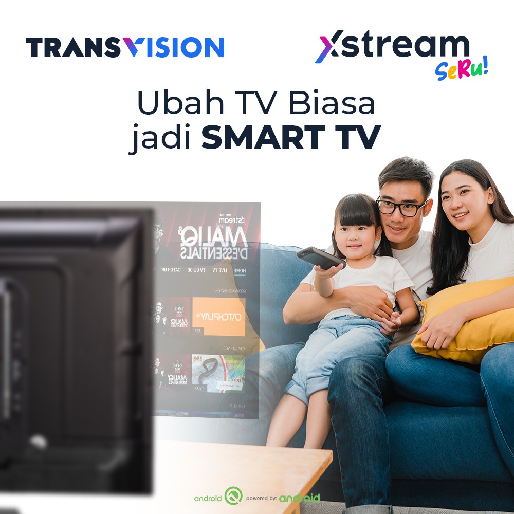 Android TV Box TRANSVISION XSTREAM SERU + FREE ALL CHANNEL 3 Bulan