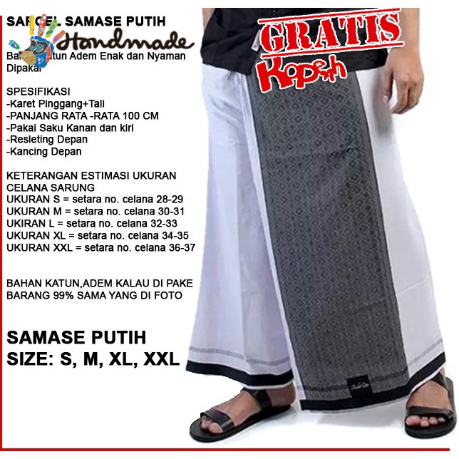 Sarung Celana Samase Gratis Kopeah