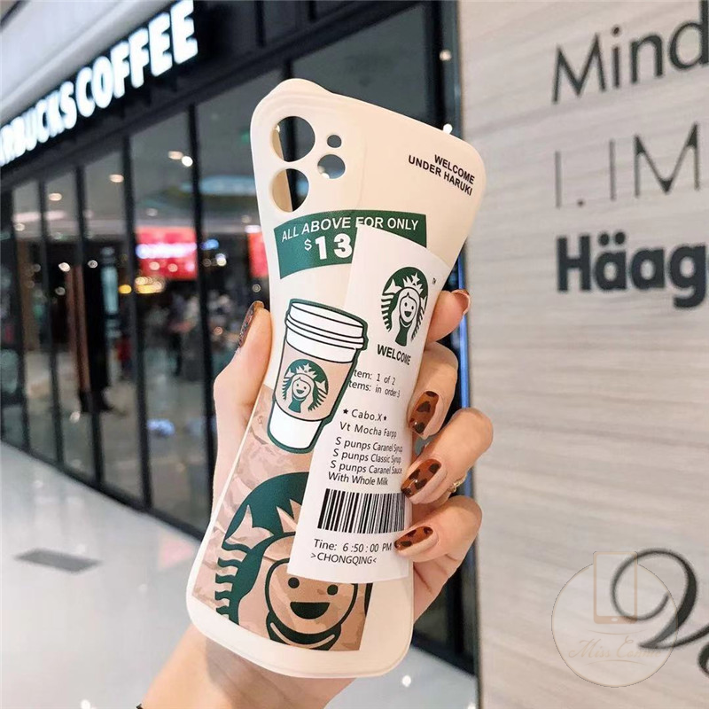 STARBUCKS Soft Case Bahan Tpu Desain Starbuck Untuk Oppo A57 A76 Reno 7 A15 A74 A16 A95 A54 Reno 6 5F A94 Reno 4F 4 A12 A92 A52 A72 A3s A7 A12e A5s A31 2020 A1K 415 Case Pelindung Earphone Bluetooth Airpod