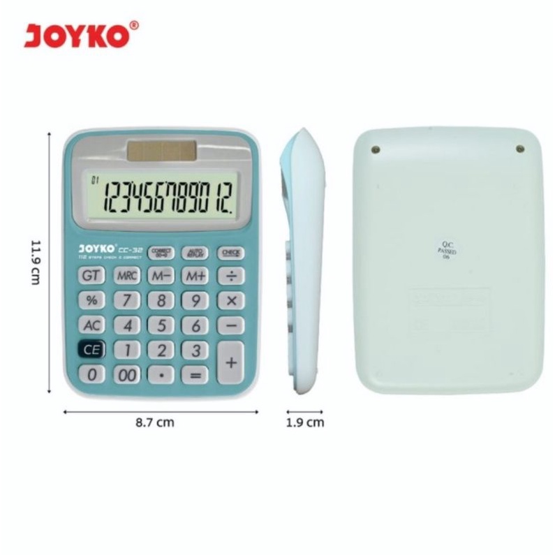 Kalkulator JOYKO CC 32 - Calculator Check &amp; Correct (Bisa Cek Ulang) CC32