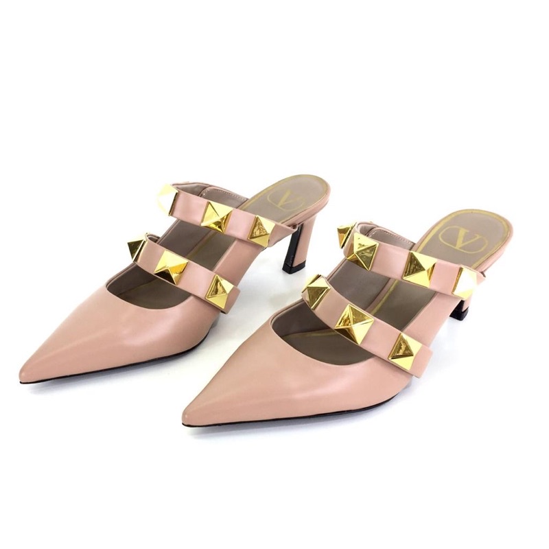 Valentino Garavani Roman Stud Leather Heel heels sepatu tinggi hak shoes flats original authentic