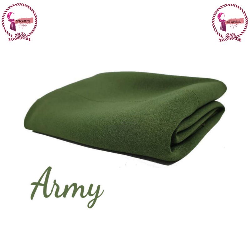 Pashmina Sabyan - Pasmina Polos Diamond Crepe-Army
