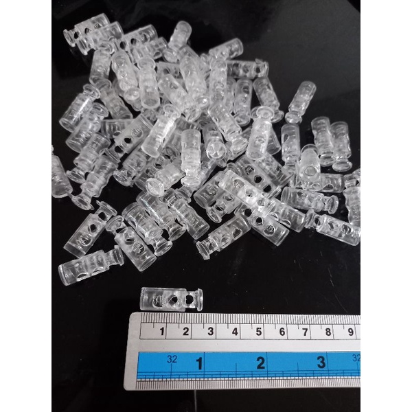 stoper stopper lubang 2 tali masker prusik lock less stopper bening stopper transparan