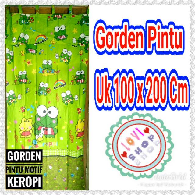 Gorden Pintu Karakter Keropi | Hordeng Pintu Kartun