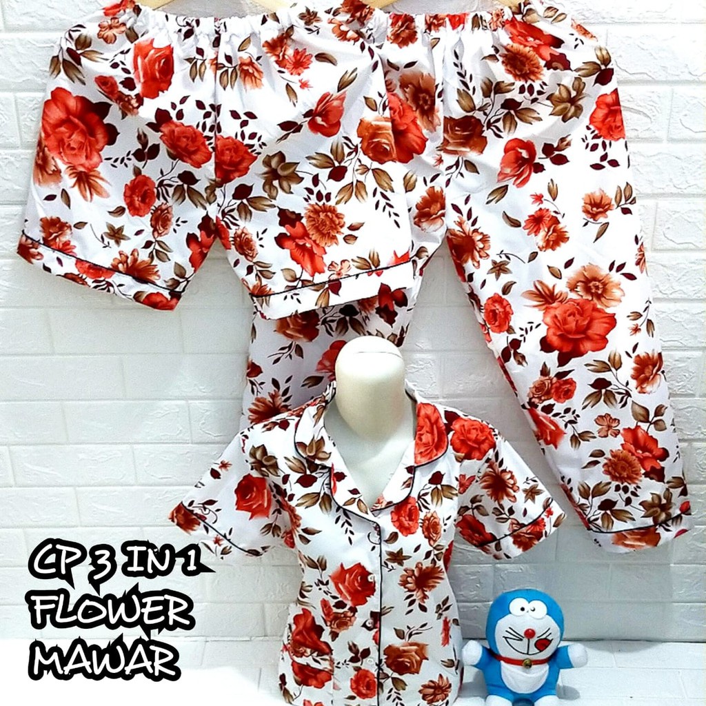 hokyfashion PIYAMA/BAJU TIDUR CP 3 IN 1 POOH HAPPY-4