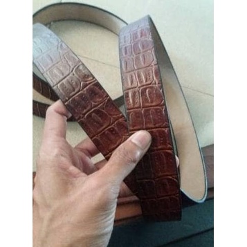 [BISA COD] Ikat Pinggang Kulit Asli Sabuk Kulit Asli emboss buaya