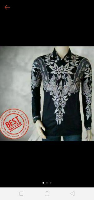 Kemeja Black Phoenix Batik Pria Lengan Panjang