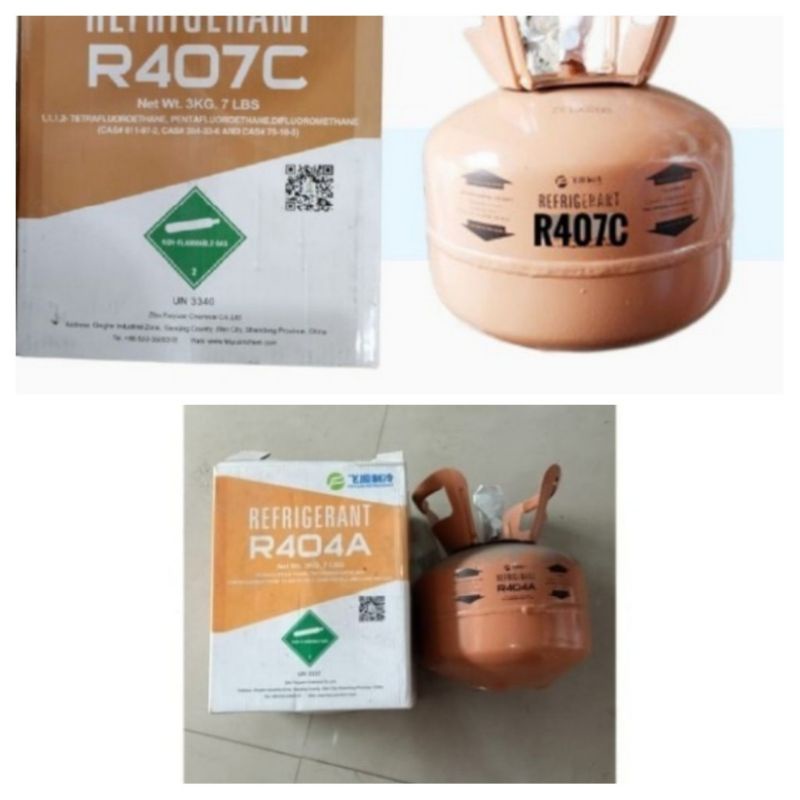 Freon R404A 404a r404 3kg tabung kecil Segel atau r407c r407 3kg kecil