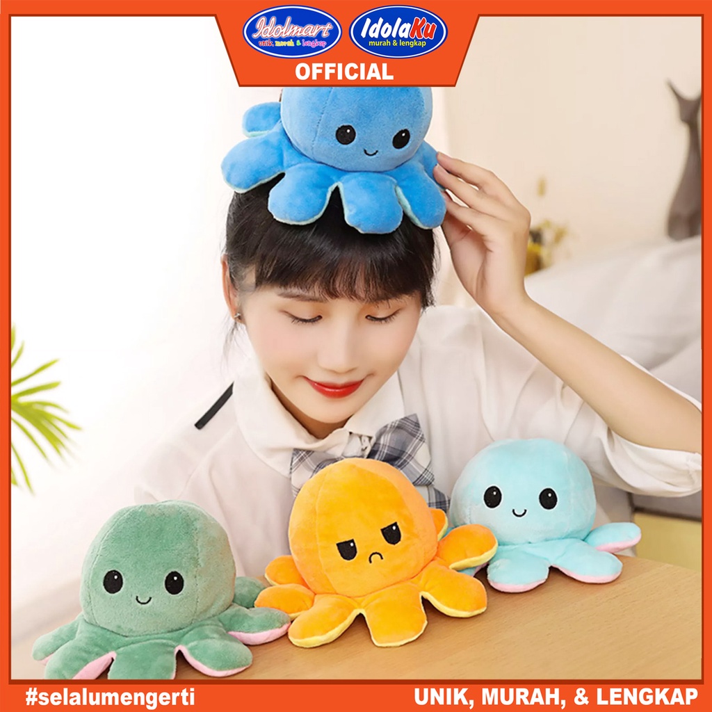 IDOLAKU Boneka Gurita bolak balik Octopus Doll cumi cumi TIKTOK