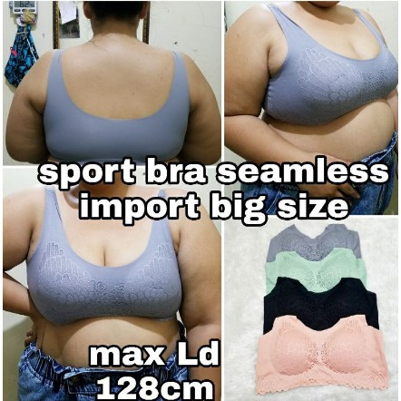 Paling Dicari.. Seamless Bra Bigsize Motif bunga || BH Latex Seamless Jumbo Import 012