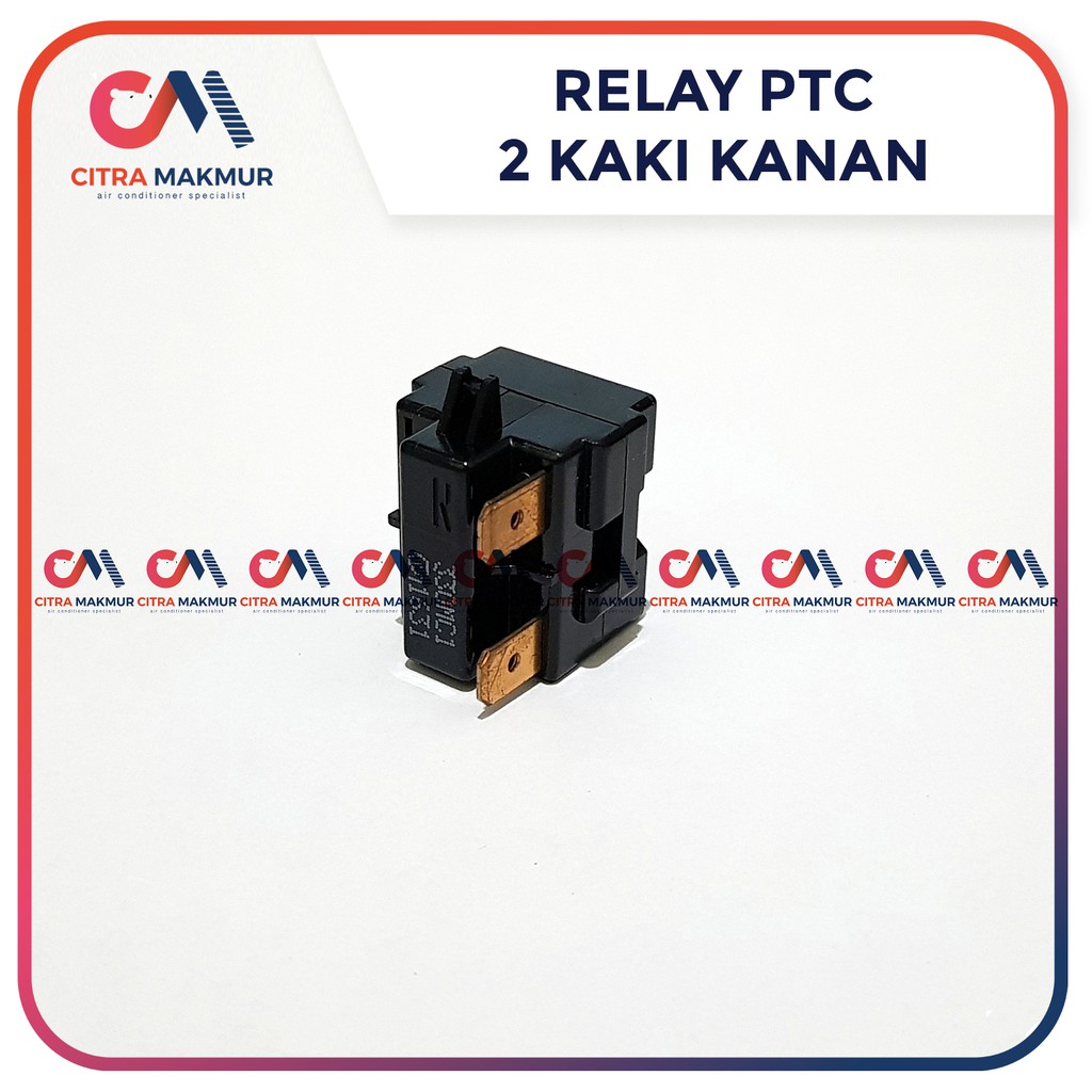 Relay PTC 2 kaki kanan atas bawah Kulkas kompresor dua terminal