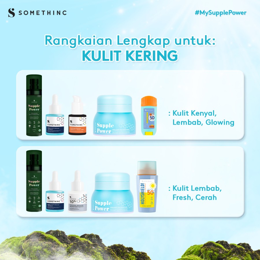 ★ BB ★ SOMETHINC Supple Power Hyaluronic9+Onsen Moisture Bomb Gel - Krim Pagi dan Malam (Kulit Sensitif) - 25ml - 50ml