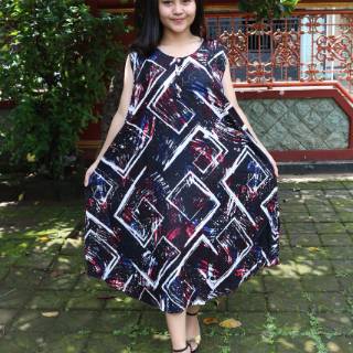 baju tidur daster jumbo yukensi jumbo motif  abstrak  