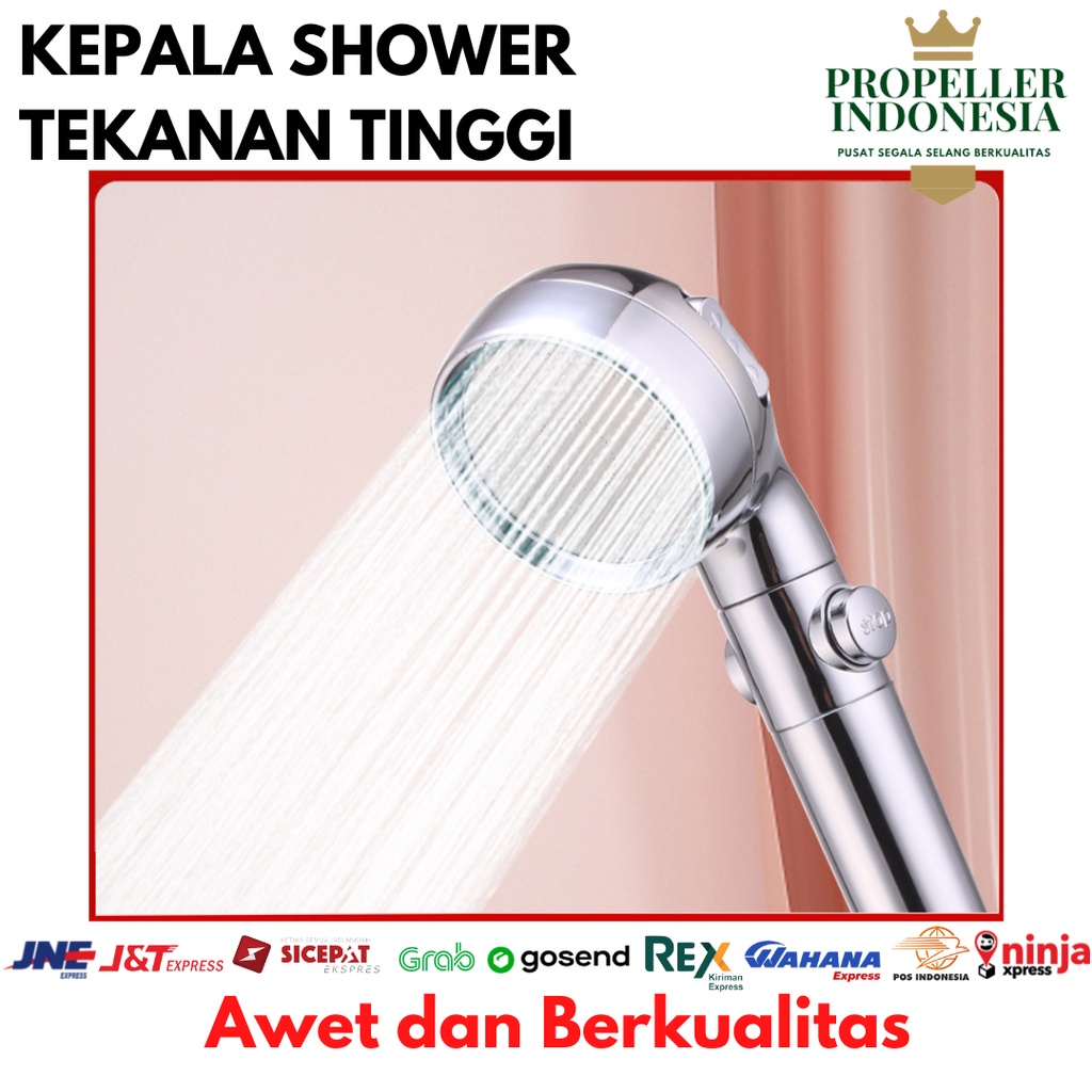 Shower Kamar Mandi Kepala Shower Hemat Air Hand Shower Tekanan Tinggi