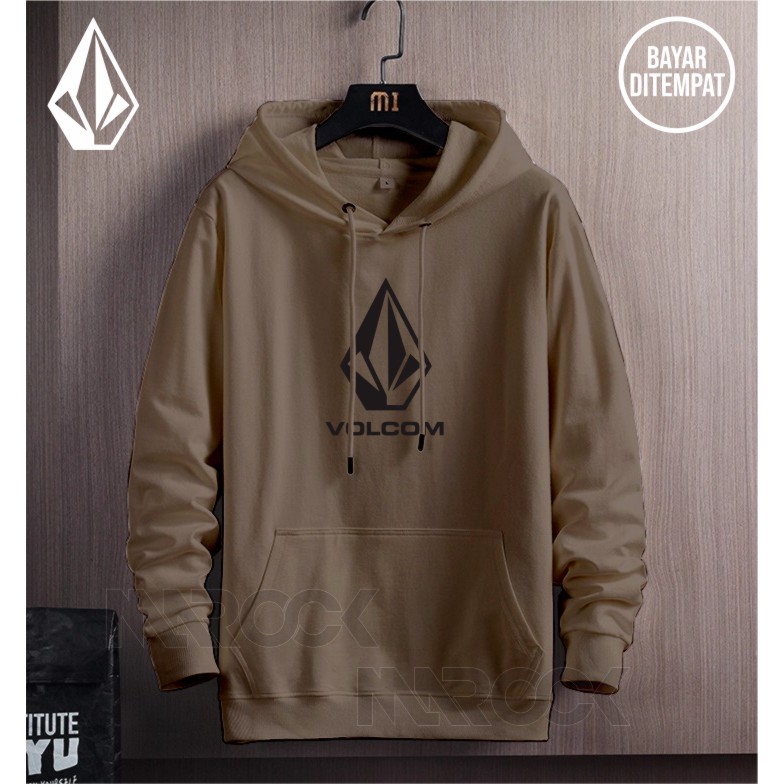 Sweater Hoodie Warna Pria/Wanita best seller - sablon VOLCOM Bahan Cotton Place
