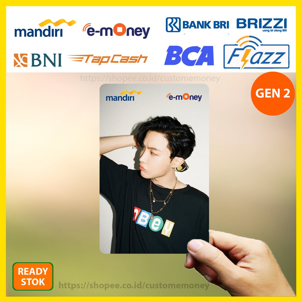 KARTU EMONEY BTS DYNAMITE PHOTO JHOPE KPOP 1 ETOLL E-MONEY MANDIRI FLAZZ BCA TAPCASH BRIZZI - 1 SISI