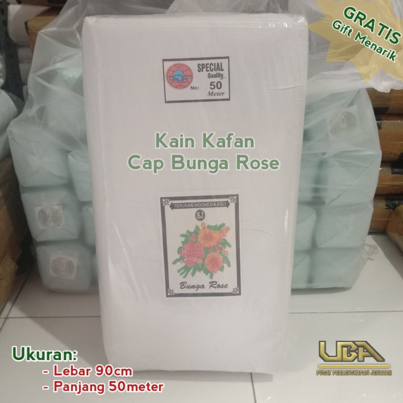 Kain Kafan Mori Putih 1Roll  Lebar 90cm Panjang 50meter Bahan Poly Tc Halus