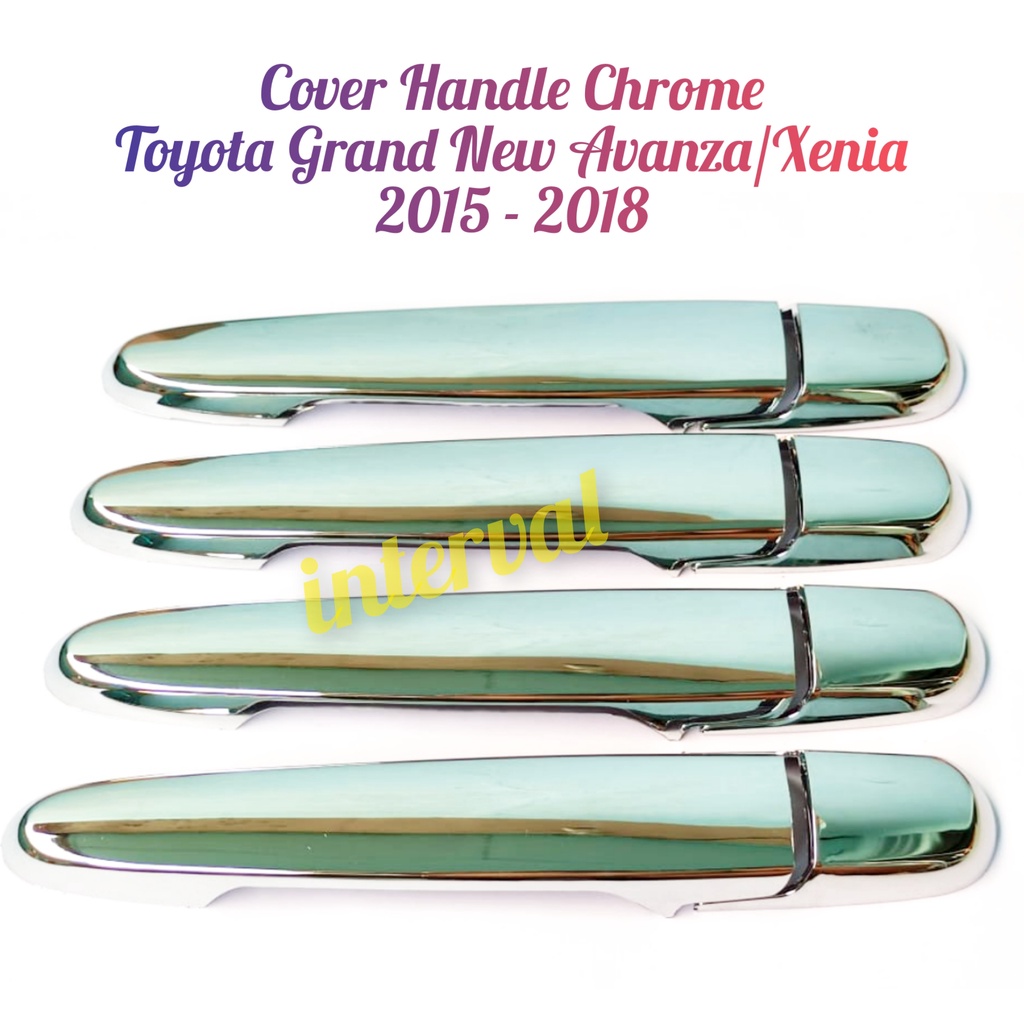 Cover handle pegangan pintu mobil crome all new avanza/xenia 2012-2014